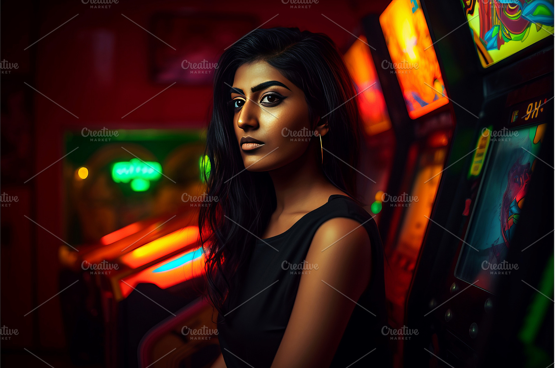Indian woman model in gambling club, a Beauty & Fashion Photo by Ylivdesign