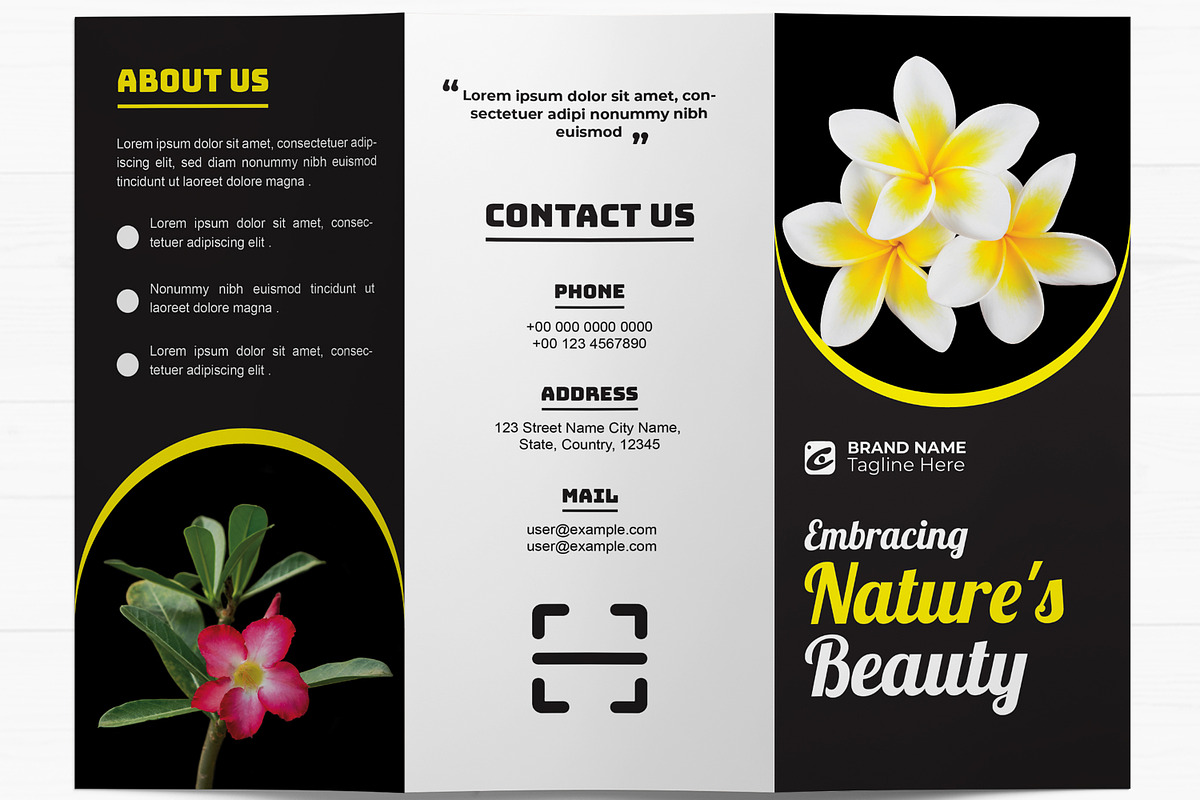 Flowers Trifold Brochure Layout, a Brochure Template by MightyDesign (Photo 2 of 7)