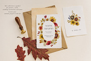 Warm Autumn - watercolor collection, a Seasonal Illustration by AleksaArt (Thumbnail 2 of 17)