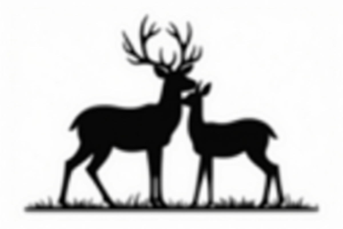 Majestic Deer Forest Silhouettes, an Illustration by hafijul (Photo 7 of 7)