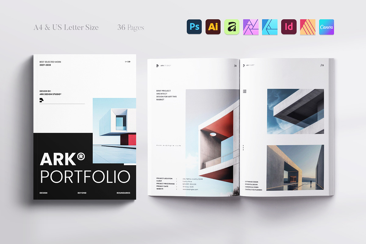 Architecture Portfolio Template, a Brochure Template by ArtisanaAura (Photo 1 of 18)