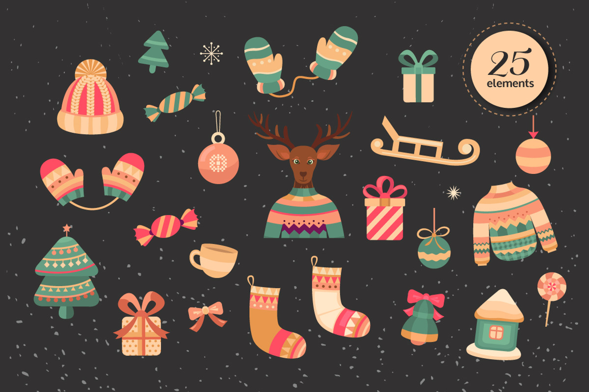 Christmas card, illustration,pattern, an Illustration by Dasha Efremova (Photo 3 of 5)