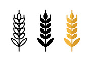 Wheat Stalk Icons, a Solid Icon by Artonix (Thumbnail 2 of 2)
