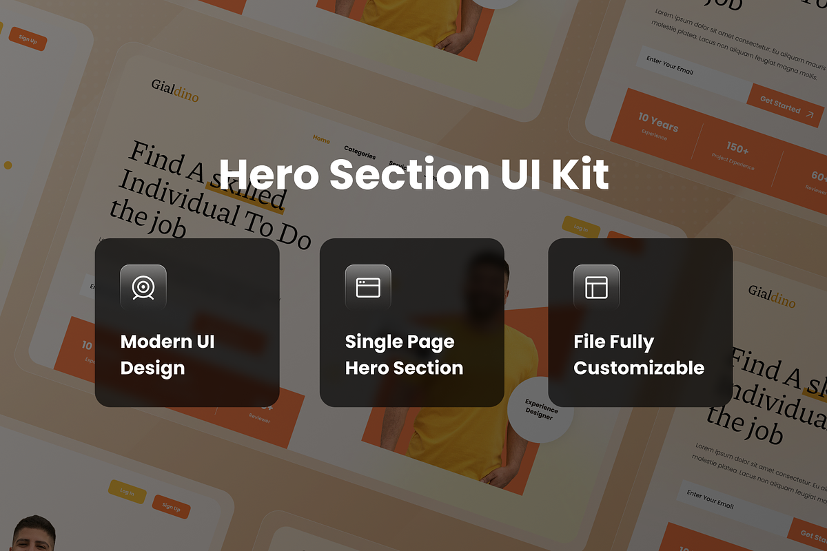 Gialdino - Jobfinder Hero Header, an UI Kit Template by SquidPixey (Photo 3 of 3)