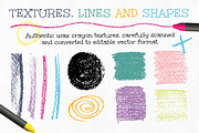 Wax Crayon Textures and Patterns, a Texture Graphic by Wingsart Studio (Thumbnail 2 of 8)