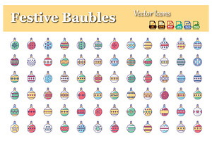 Festive Baubles Icons Pack, an Icon by Vector Portal