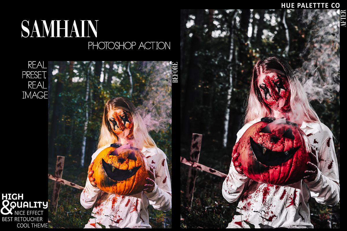 10 Bloody Halloween Photoshop Action, an Action Add-On by Hue Palettte Studio (Photo 2 of 10)