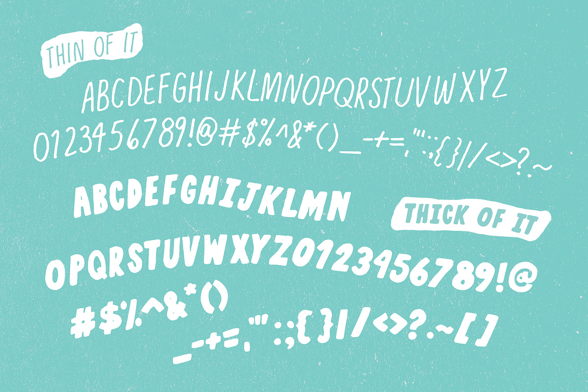 Thick + Thin Font preview 4