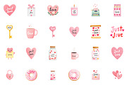 Just Love Valentine Clipart Set, an Illustration by Sublimation Artist (Thumbnail 2 of 6)
