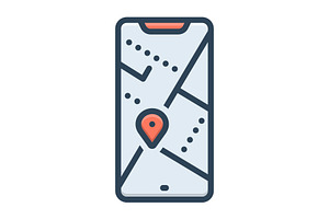 Gps phone color icon, a Duotone Icon by Creative priyanka