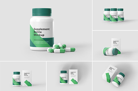 Supplement Bottle Packaging Mockup, a Cups & Container Mockup by simuradi