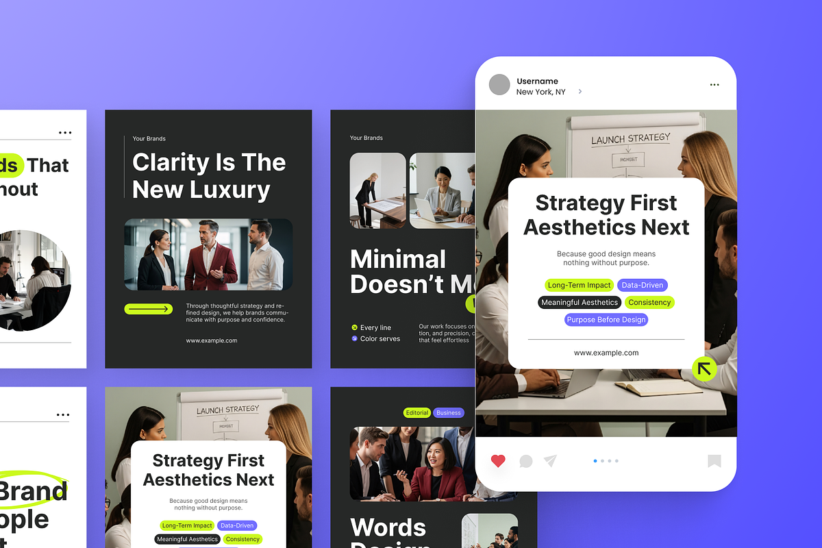 Editorial Business Instagram Post, a Social Media Template by Annora Studio (Photo 5 of 6)