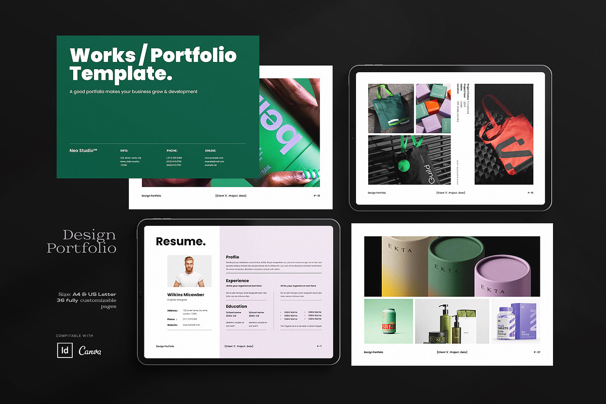 Graphic Design Portfolio Template, a Brochure Template by ArtisanaAura (Photo 1 of 14)