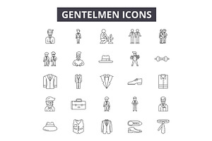 Gentelmen Icon Line Icons For Web