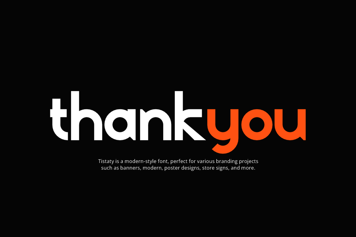 Tistaty - Ligatures Logo Font, a Sans Serif Font by Iqsiart Studio (Photo 8 of 8)
