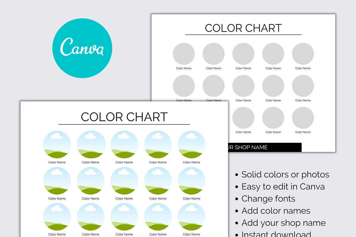 Color Chart for Product Listings, a Brochure Template by AureDesignCo (Photo 2 of 2)