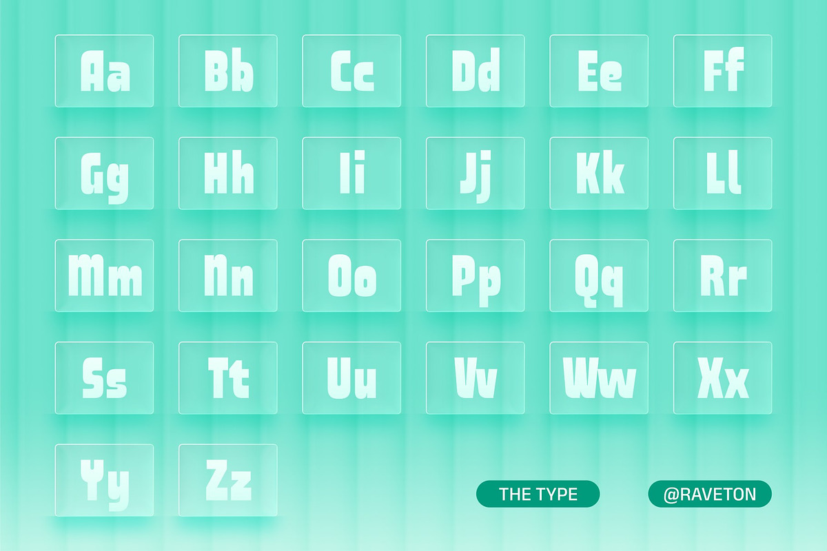 Raveton - Display Font, a Font by Studio Moara (Photo 3 of 8)