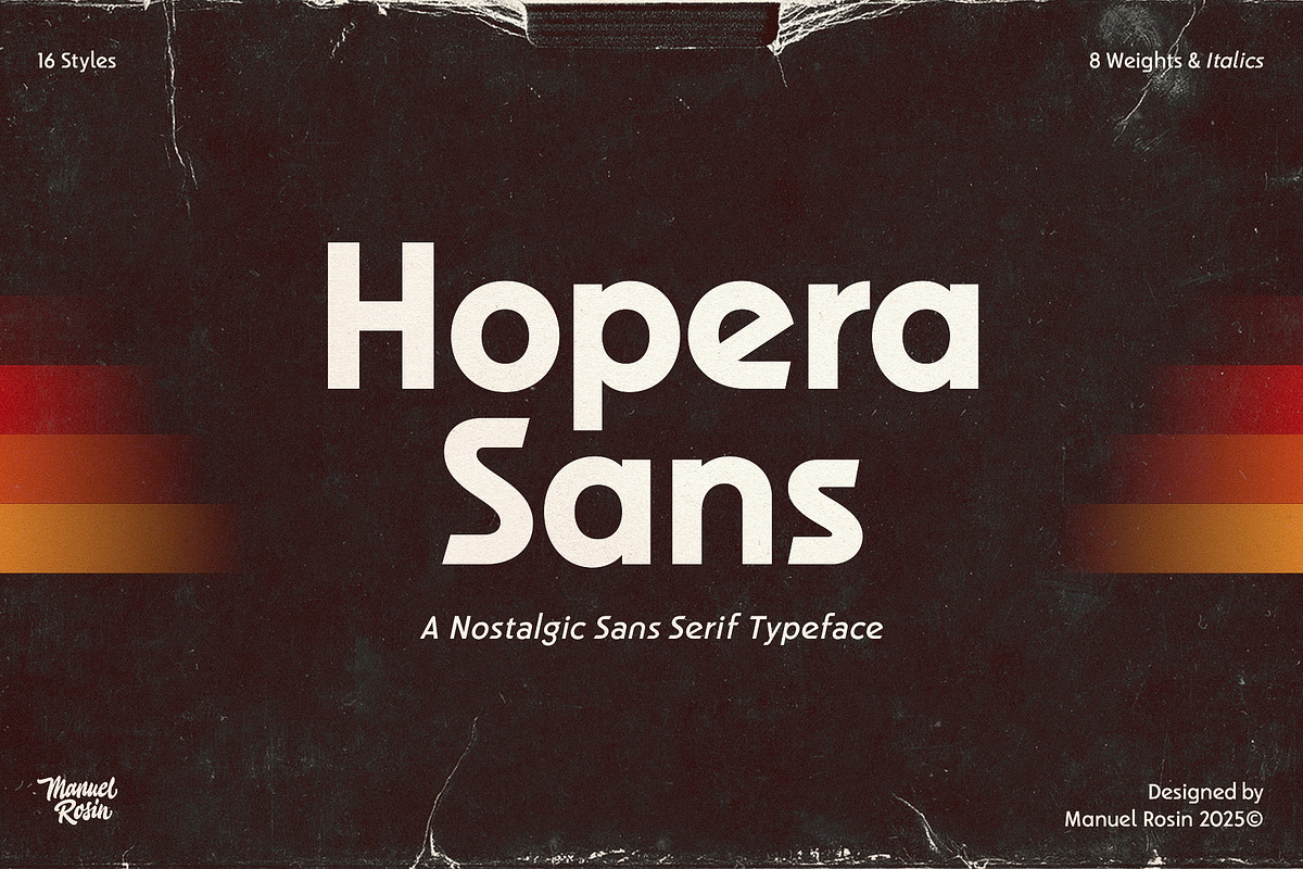 Hopera Sans - Geometric Font, a Sans Serif Font by ManuelRosin (Photo 1 of 12)