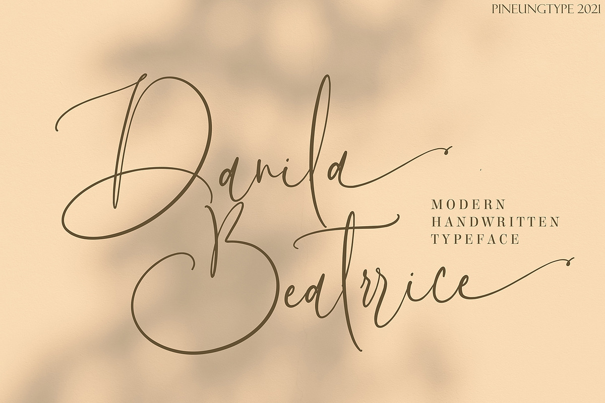 Danila Beatrrice, a Script Font by pineungtype (Photo 12 of 12)