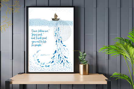 Follow Me - Christian Print