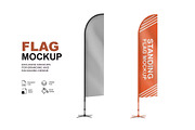 Feather Flag Mockup, a Product Mockup by GraphicsPixel (Thumbnail 1 of 5)