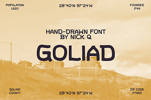 Goliad Hand Drawn Font