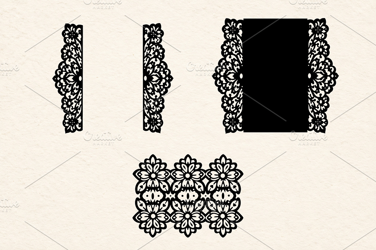 Floral Lace Frames & Ornament Bundle, an Object Graphic by Christine Krahl (Photo 10 of 24)