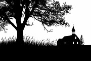 Farmhouse scene silhouette vector, an Illustration by Amazin_art (Thumbnail 10 of 13)