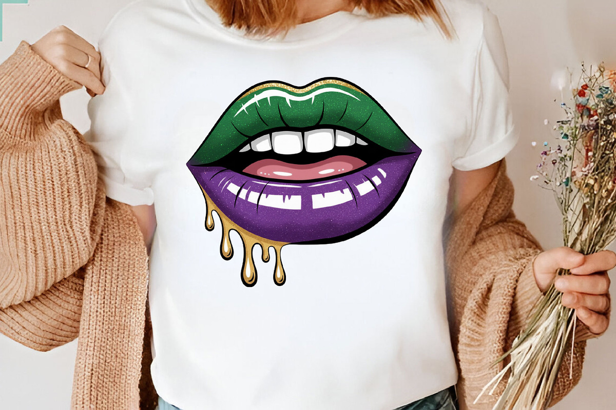 Mardi Gras Lips Png, Cute Mardi Gras, an Illustration by Designking (Photo 4 of 6)