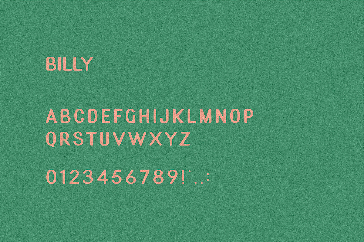 Billy I A Handmade Sans Serif Font, a Font by Taylor Penton (Photo 3 of 3)