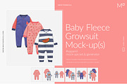 Baby Fleece Growsuit Mock-ups, an Apparel Mockup by Mocca Mockups Store (Thumbnail 1 of 22)