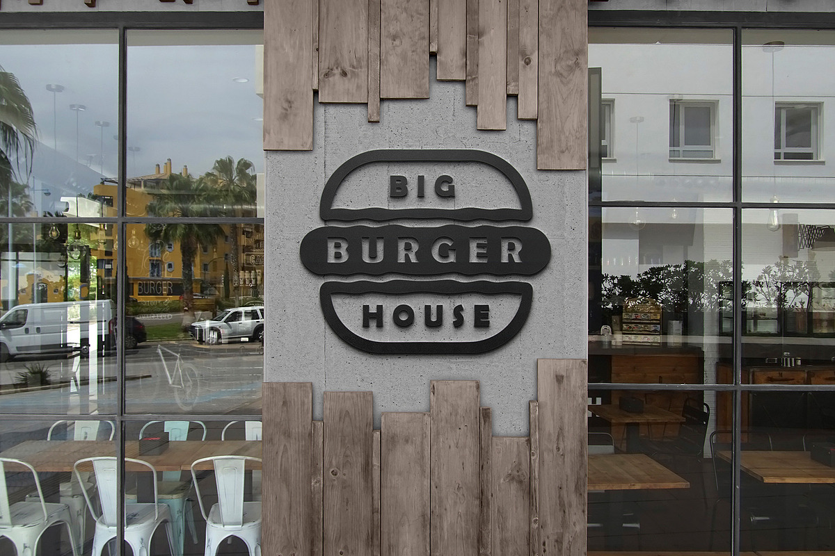 Logo Mockup 3D Sign Restaurant, a Product Mockup by Asylab (Photo 1 of 5)