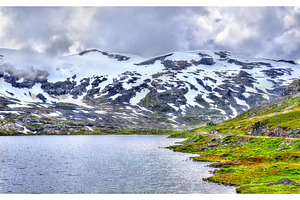 View of djupvatnet lake lying 1016 metres above sea level norway containing, a Nature Photo by Leonid Andronov