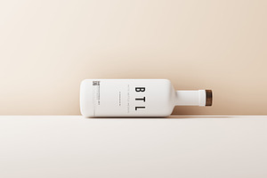 White Matte Bottle Mockups