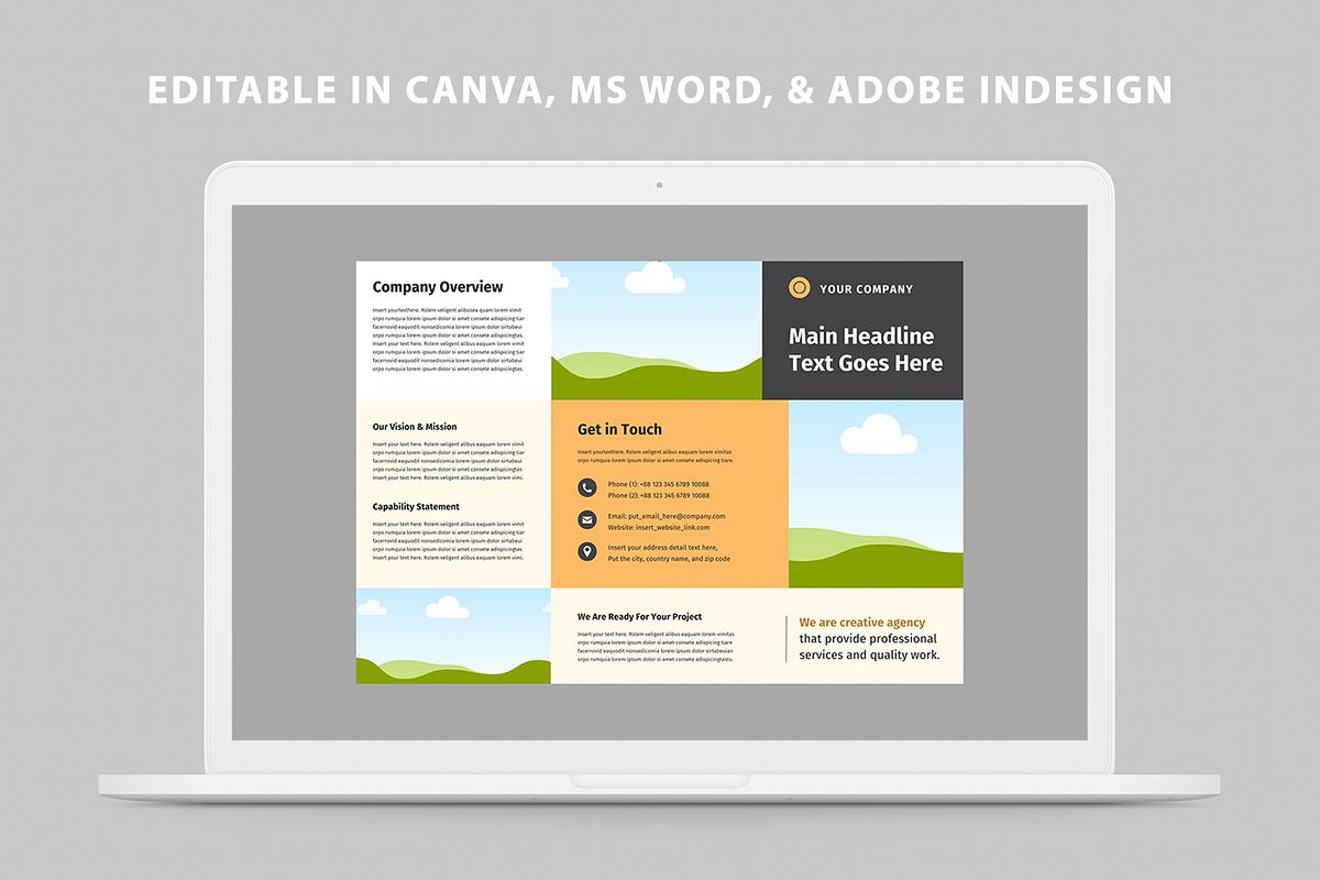 Trifold Brochure | Canva, Word, Indd, a Brochure Template by Leaflove (Photo 5 of 5)