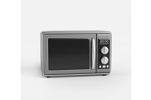 3d microwave oven stainless steel, a Technology Illustration by Marozhkastudio