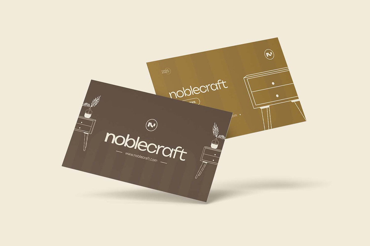 Noblecraft Furniture - Business Card, a Business Card Template by VUNIRA (Photo 2 of 3)