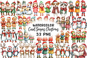 Joyful Carol Singers Christmas PNG, an Illustration by CraftArtStudio (Thumbnail 1 of 6)