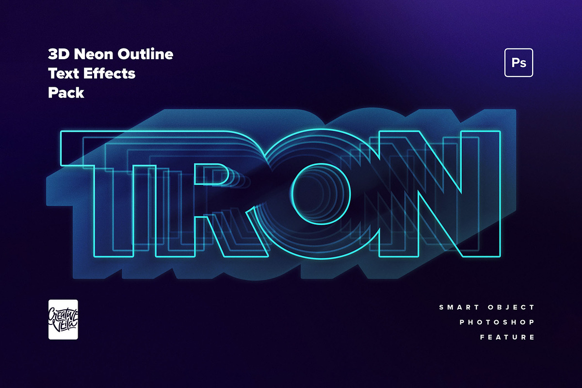 80s 3D Neon Text Effect, a Layer Style Add-On by veila.me (Photo 2 of 5)