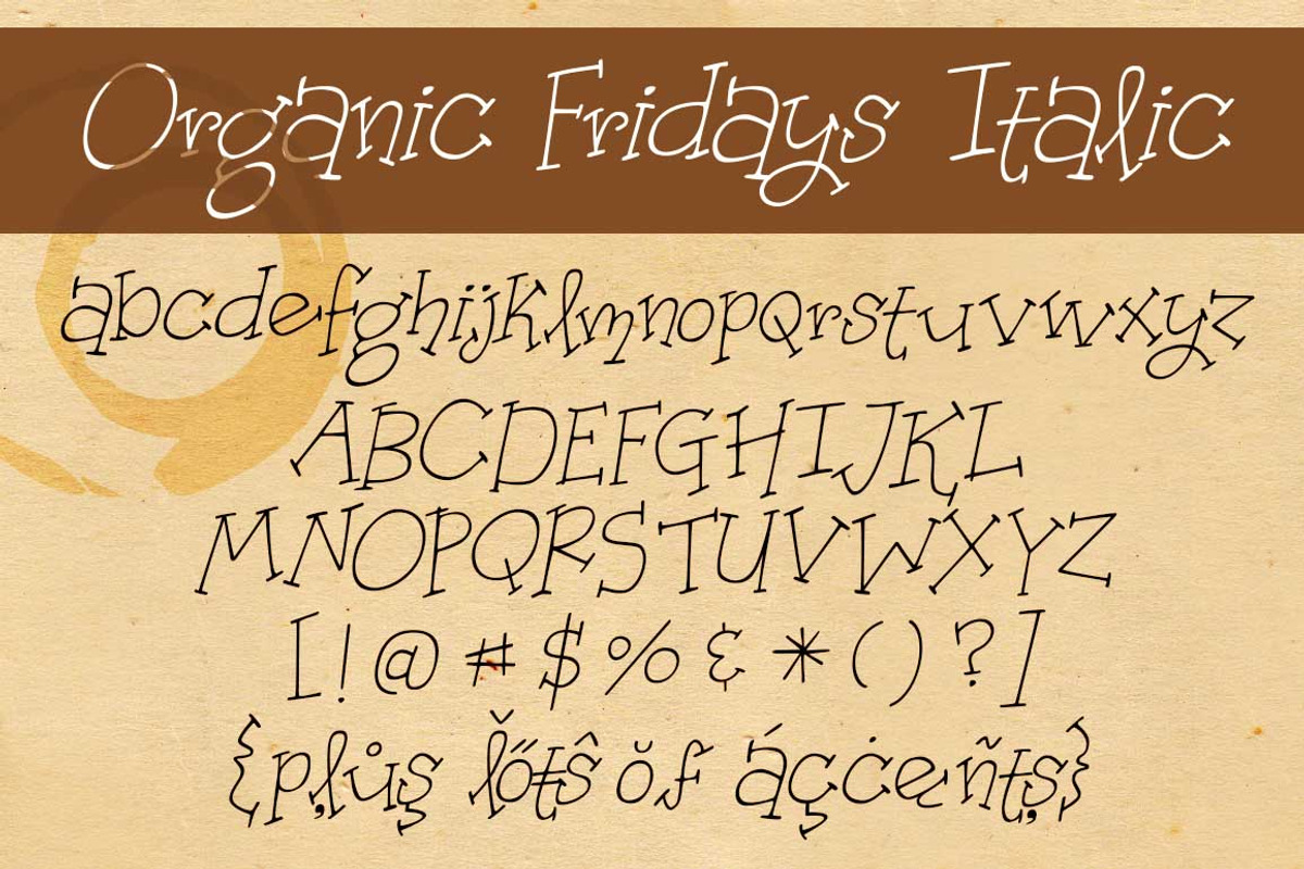 Organic Fridays Italic preview 2