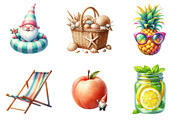 Watercolor Summer Clipart, an Illustration by DreamPrint404 (Thumbnail 5 of 6)