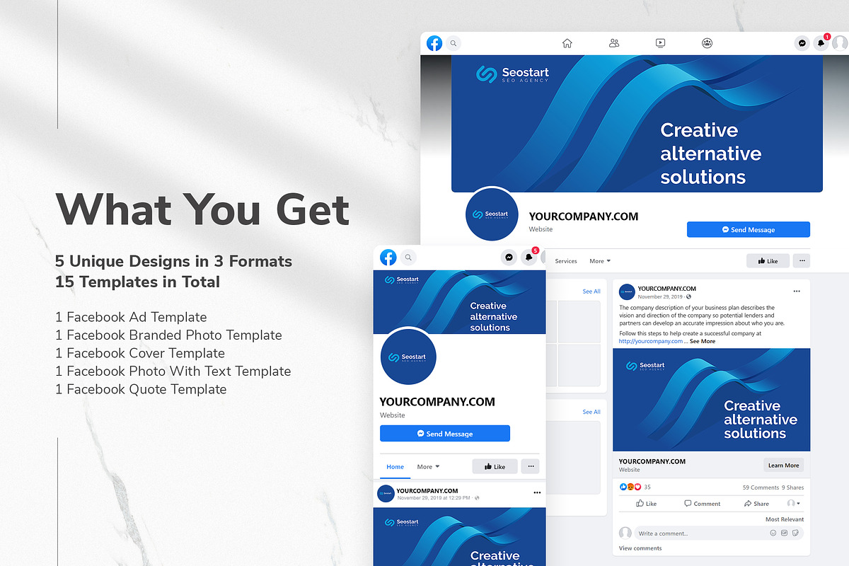 SEO Agency Facebook, a Social Media Template by TemplatesNow! (Photo 2 of 7)