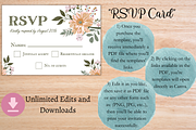 Floral Wedding Invitation Template, an Invitation Template by Talentex Invitations (Thumbnail 4 of 4)