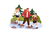 Families on summer vacation set, a Person Illustration by PaperTrident (Thumbnail 7 of 9)