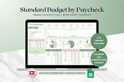 Standard Paycheck Budget - Green, a Templates & Theme by The Creative Plans co (Thumbnail 1 of 10)