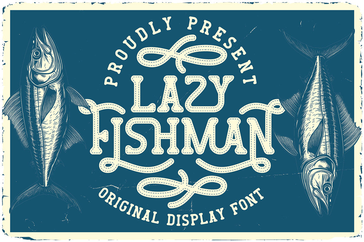 Lazy Fishman Retro Display Font, a Serif Font by JumboDesign (Photo 1 of 6)