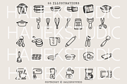 Kitchen Tools SVG Illustrations, a Food Illustration by HalieKStudio (Thumbnail 2 of 9)