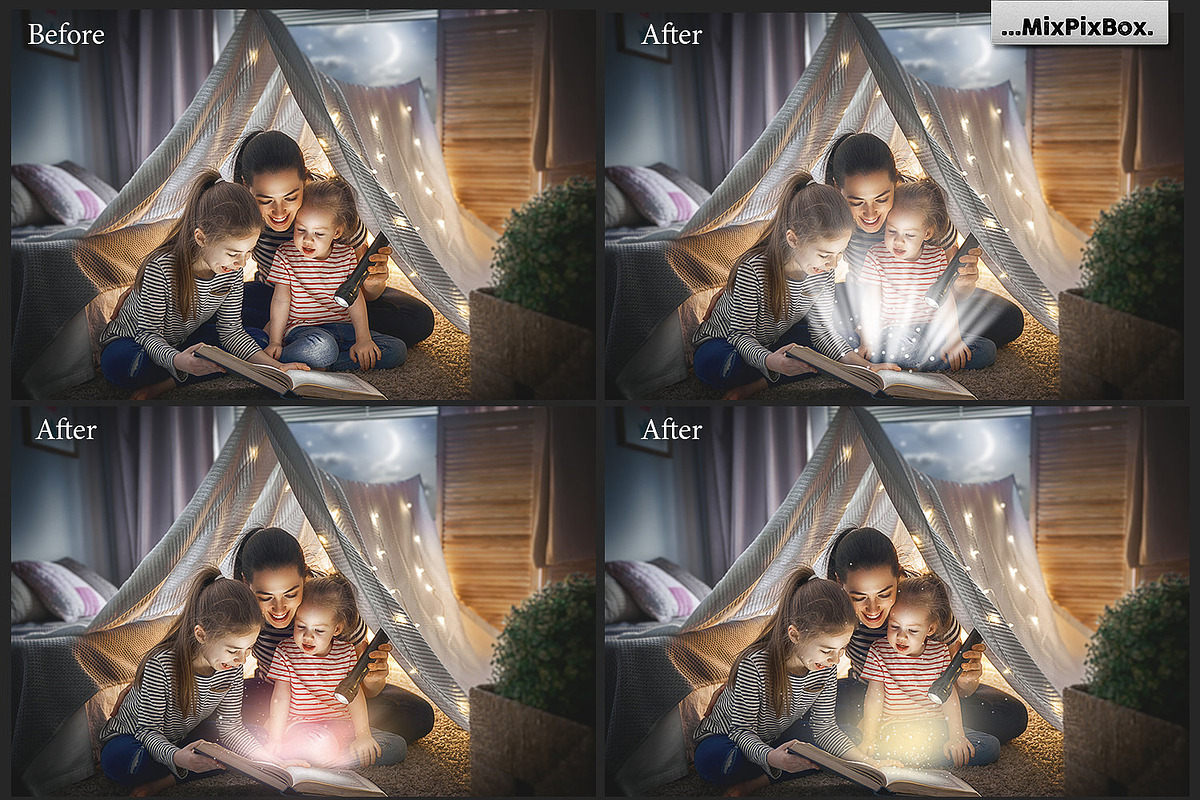 Magic Book Light Photo Overlays, an Object Graphic by MixPixBox