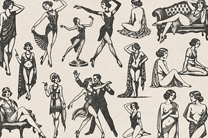 Art Deco Women Illustrations, an Illustration by Chad Alan Steinborn