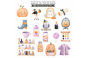 Witchy Goose Halloween Clipart Set, an Illustration by CharmClipart (Thumbnail 8 of 9)